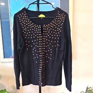 Black Studded Women's Cardigan M